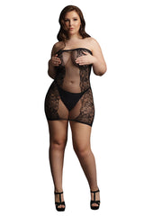 Le Désir Black Strapless Mini Dress