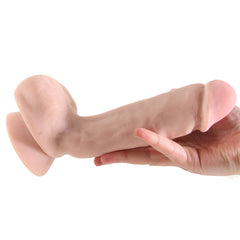 Dr. Skin 8 Inch Thick Poseable Ballsy Dildo