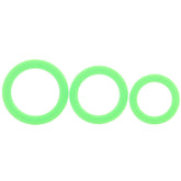 Ouch! Glow In The Dark 3pc Cock Ring Set