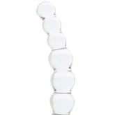 5 Inch Curved Glass Beaded Dildo