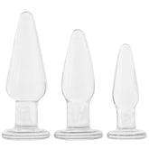 Crystal Premium Glass Tapered Anal Trainer Kit