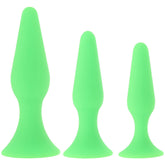 Ouch! Glow In The Dark Butt Plug Set