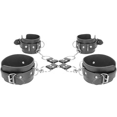 Black & White Hogtie With Cuffs