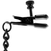 Broad Tip Clamp with Black Link Chain