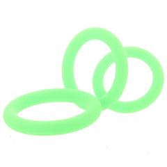 Ouch! Glow In The Dark 3pc Cock Ring Set