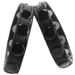 Leather Multi Snap Double Strap Cock Ring