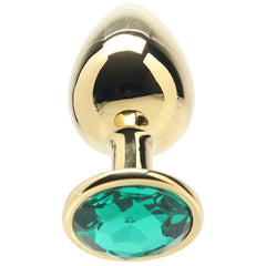 Ouch! Green Round Gem Gold Plug