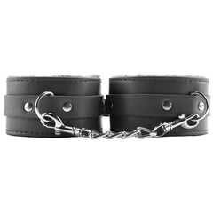 Black & White Plush Wrist Cuffs