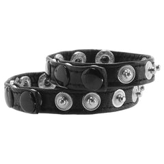 Leather Multi Snap Double Strap Cock Ring