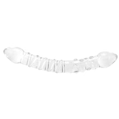 Double Trouble Ridged Glass Dildo