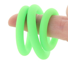 Ouch! Glow In The Dark 3pc Cock Ring Set