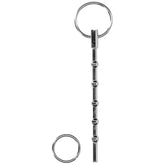 Ouch! Beaded 9.5mm Steel Urethral Dilator & Glans Ring