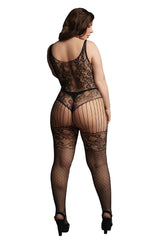 Le Désir Black Lace And Fishnet Bodystocking