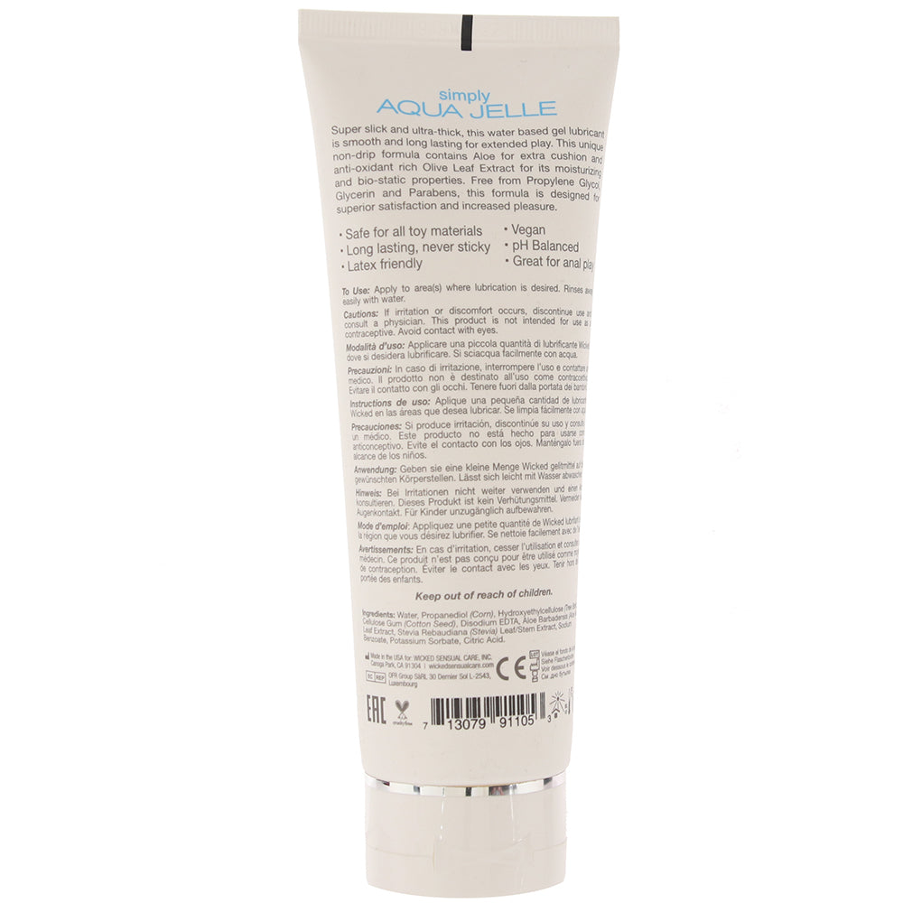 Simply Aqua Jelle Lube 4oz / 120ml