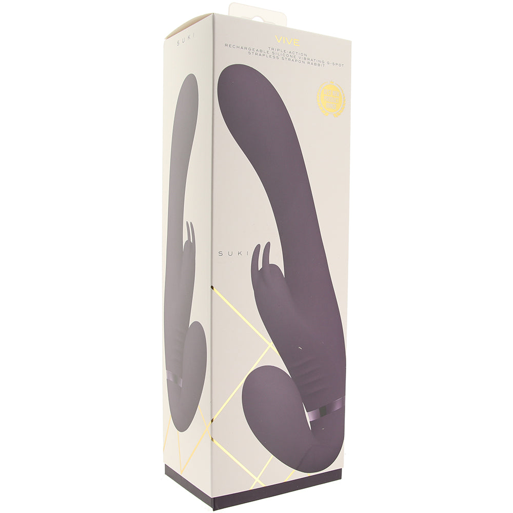 Suki Triple Action Strapless Strap-On Rabbit Vibe