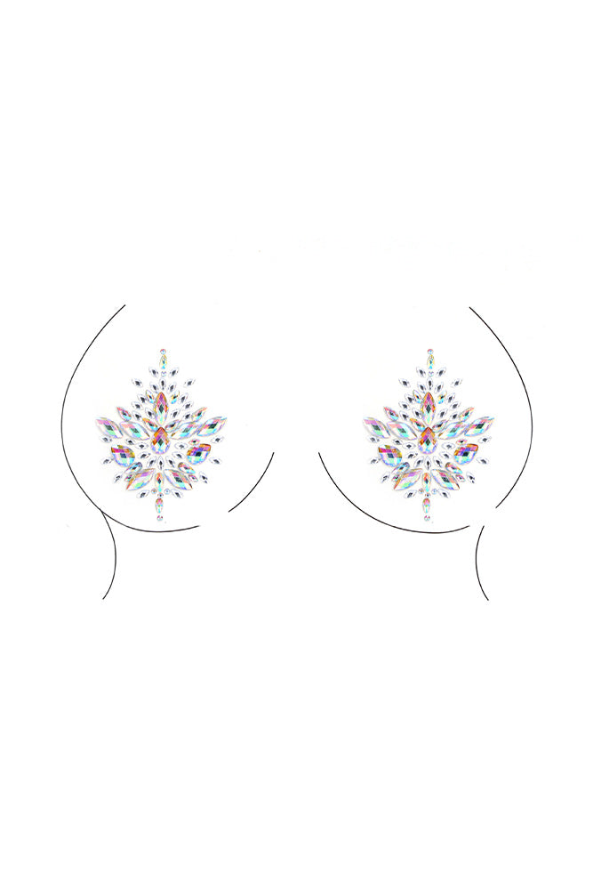 Le Désir Open-Cup Tie Dye Strappy Teddy & Nipple Bling