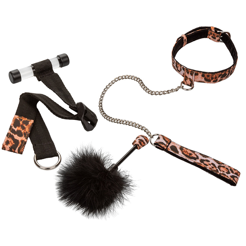 Unleashed Adventure Leopard Bondage Set