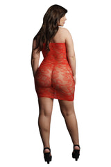 Le Désir Red Star Rhinestone Dress