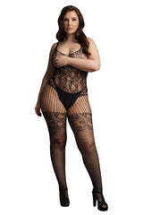 Le Désir Black Lace And Fishnet Bodystocking