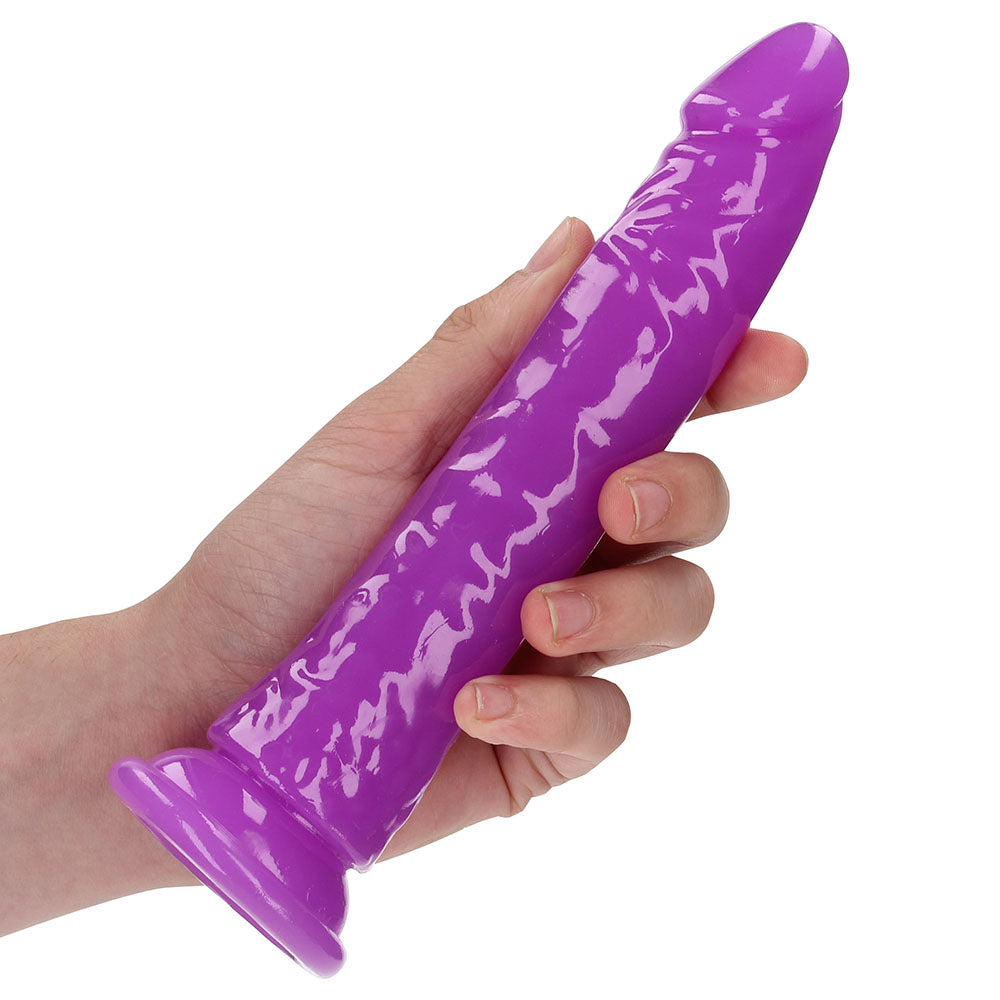RealRock Glow In The Dark 8 Inch Slim Dildo