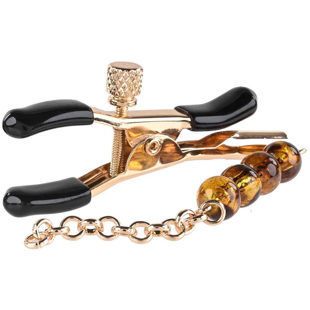 Sincerely Amber Beaded Nipple Clamps