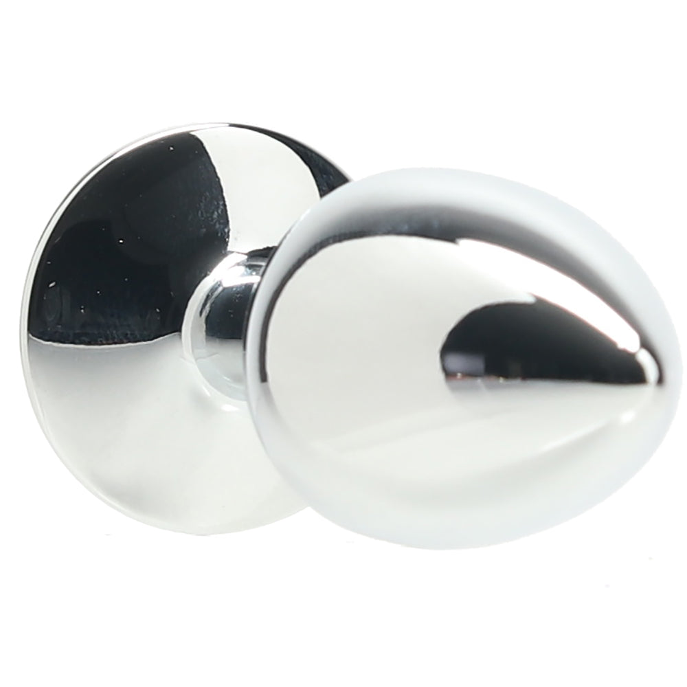 Ouch! Red Round Gem Silver Plug