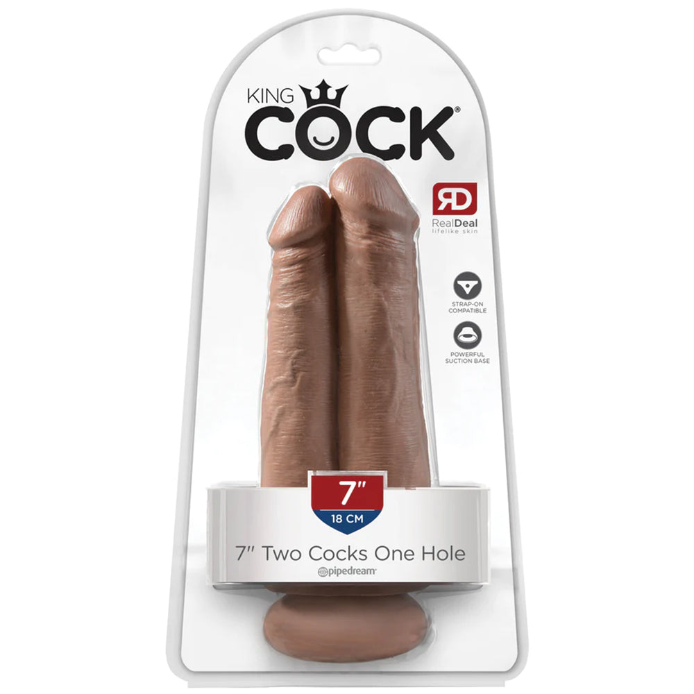 King Cock 7" Two Cocks, One Hole