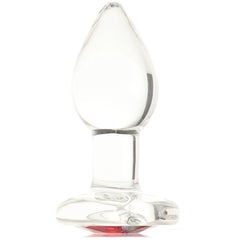 Crystal Desires Red Heart Gem Glass Plug