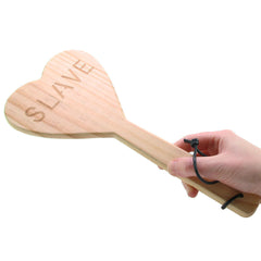 Heart Shaped Wood SLAVE Paddle