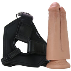 King Cock Harness with 7" Two Cocks One Hole