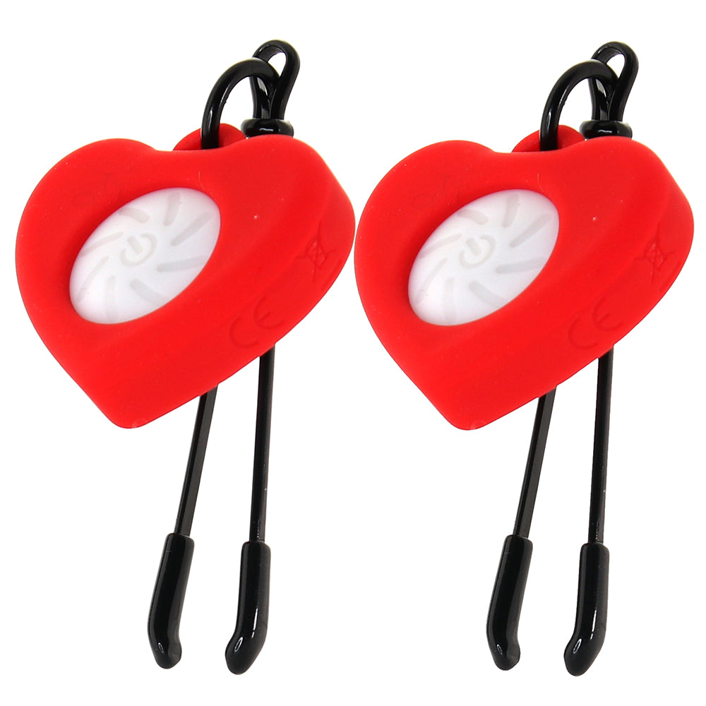 Charmed Silicone Light Up Heart Tweezer Clamps