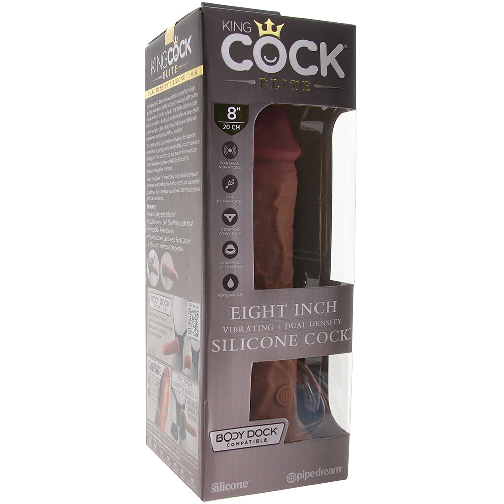 King Cock Elite Dual Density 8 Inch Silicone Vibe