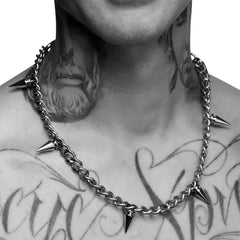 Master Series Punk Spiked Necklace