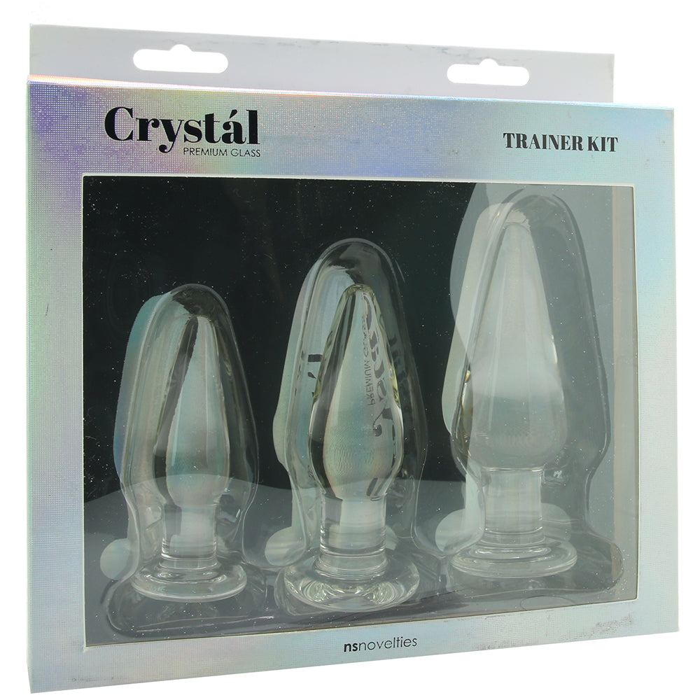 Crystal Premium Glass Tapered Anal Trainer Kit