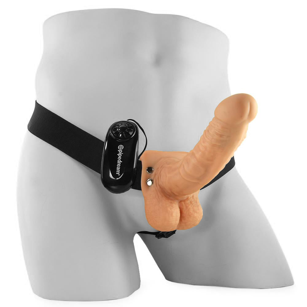 Fetish Fantasy 7 Inch Vibrating Hollow Strap-On