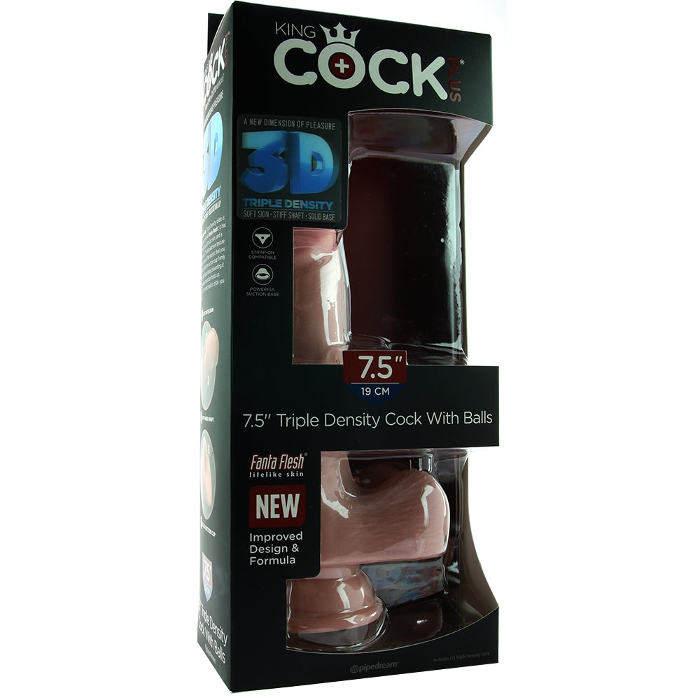 King Cock Plus Triple Density 7.5 Inch Ballsy Cock