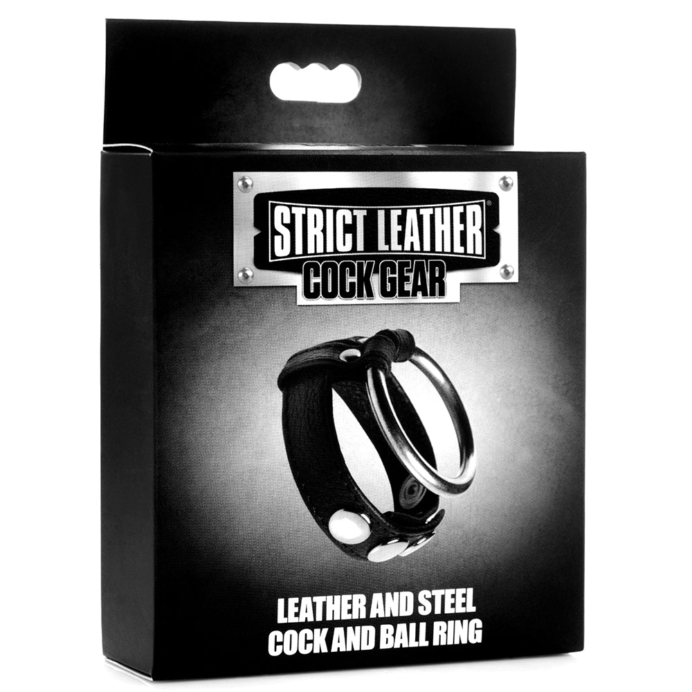 Strict Leather and Steel Cock & Ball Ring