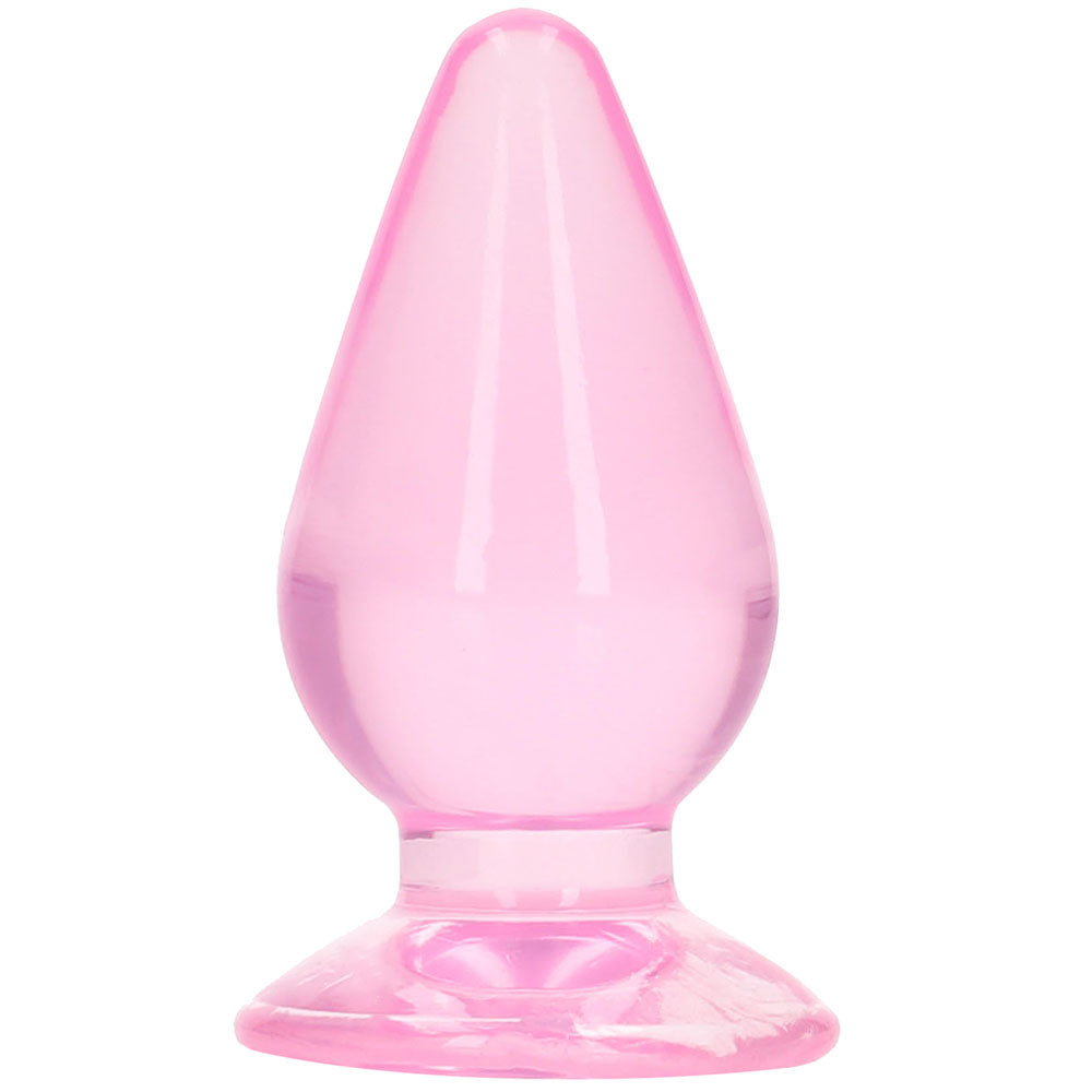 RealRock Crystal Clear Jelly 4.5 Inch Butt Plug