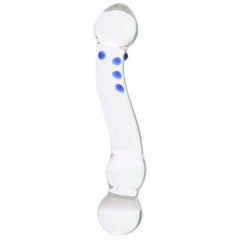 6 Inch Curved G-Spot Nubby Glass Dildo