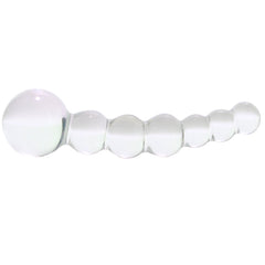 5 Inch Curved Glass Beaded Dildo