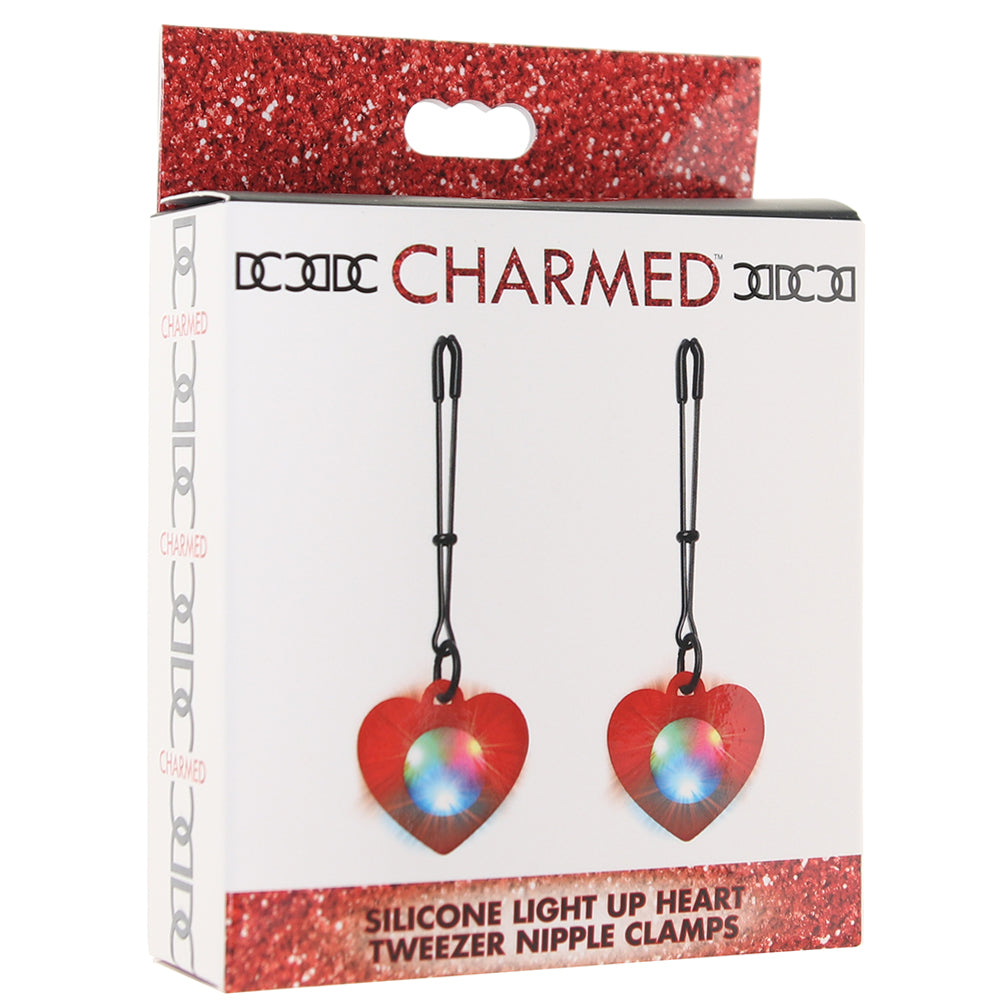 Charmed Silicone Light Up Heart Tweezer Clamps