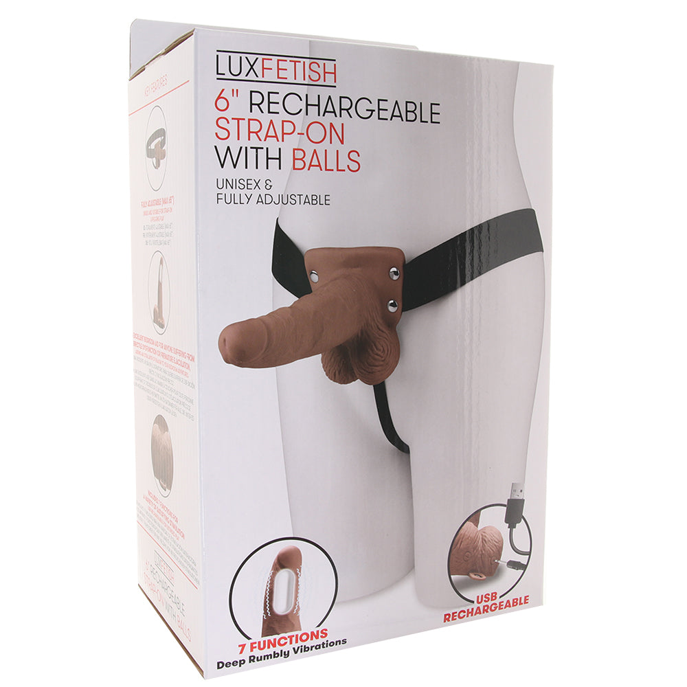 6 Inch Ballsy Hollow Strap-On Vibe
