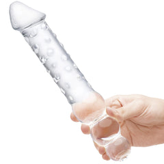 gläs 12 Inch Double Ended Beaded Dildo