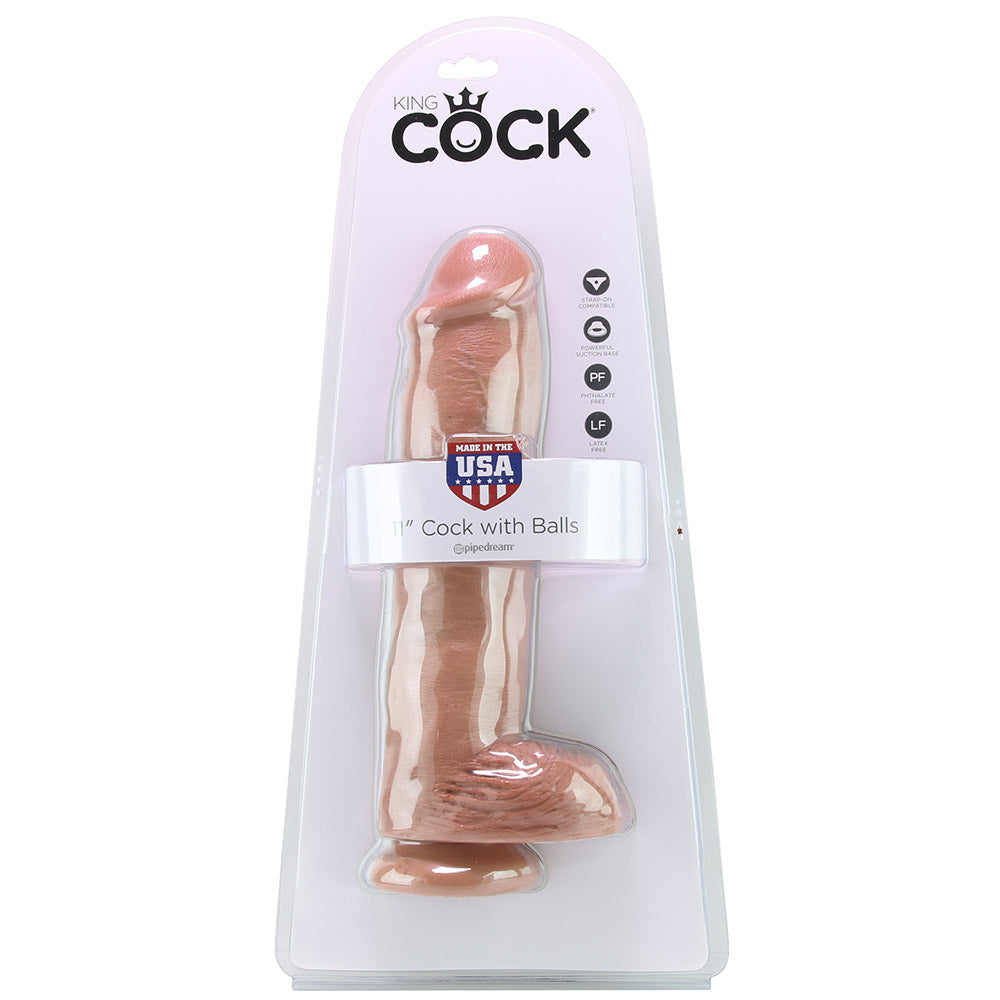 King Cock 11" Cock with Balls