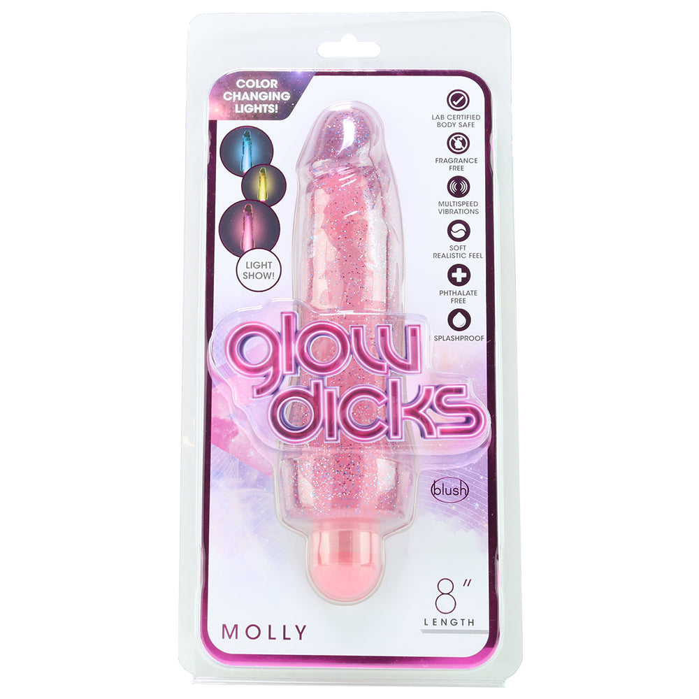 Glow Dicks 8 Inch Molly Light Show Vibe