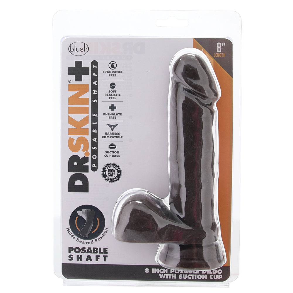 Dr. Skin Plus 8 Inch Posable Ballsy Dildo