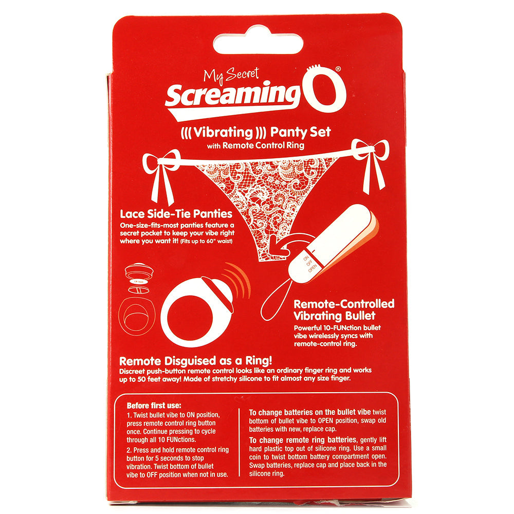 My Secret Remote Vibrating Panty Set