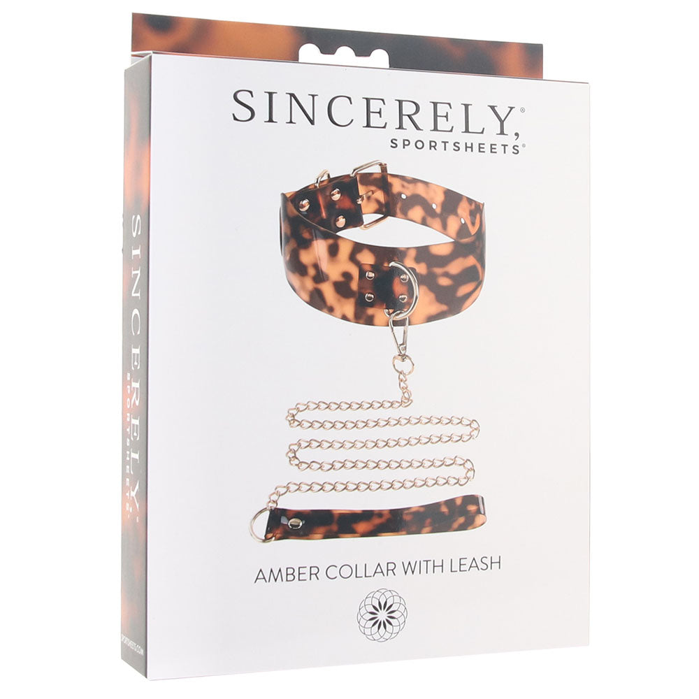 Sincerely Amber Collar With Leash