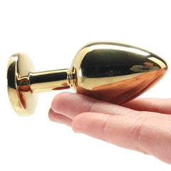Ouch! Green Round Gem Gold Plug