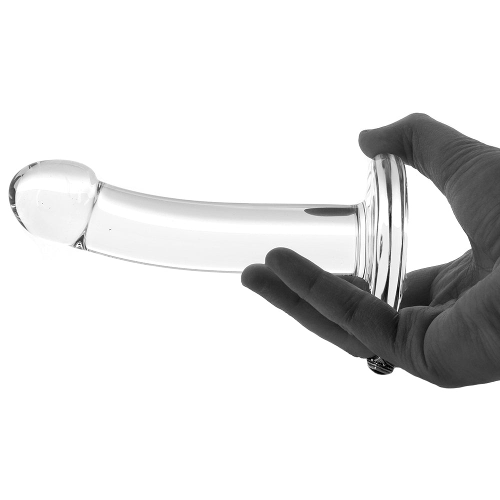 Blown Basic Curve 6 Inch Glass Dildo